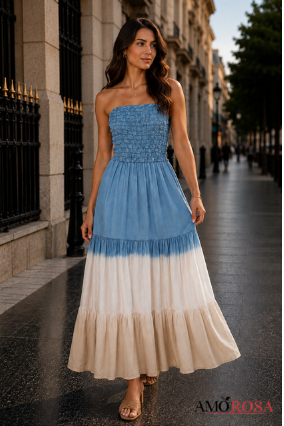 Amorosa Elastic Top Jeans Dress