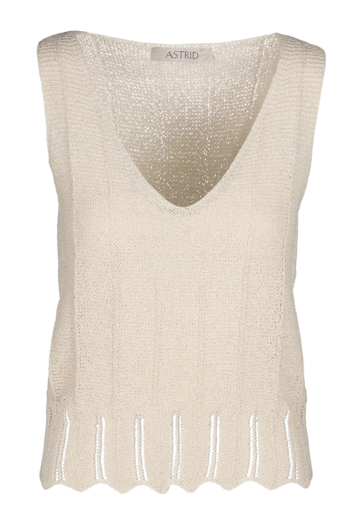 Astrid Sand Knit Sleeveless Top