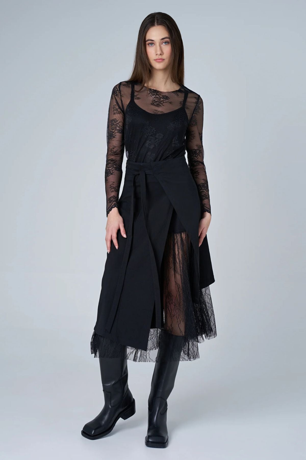 Astrid - Woven Skirt - Black