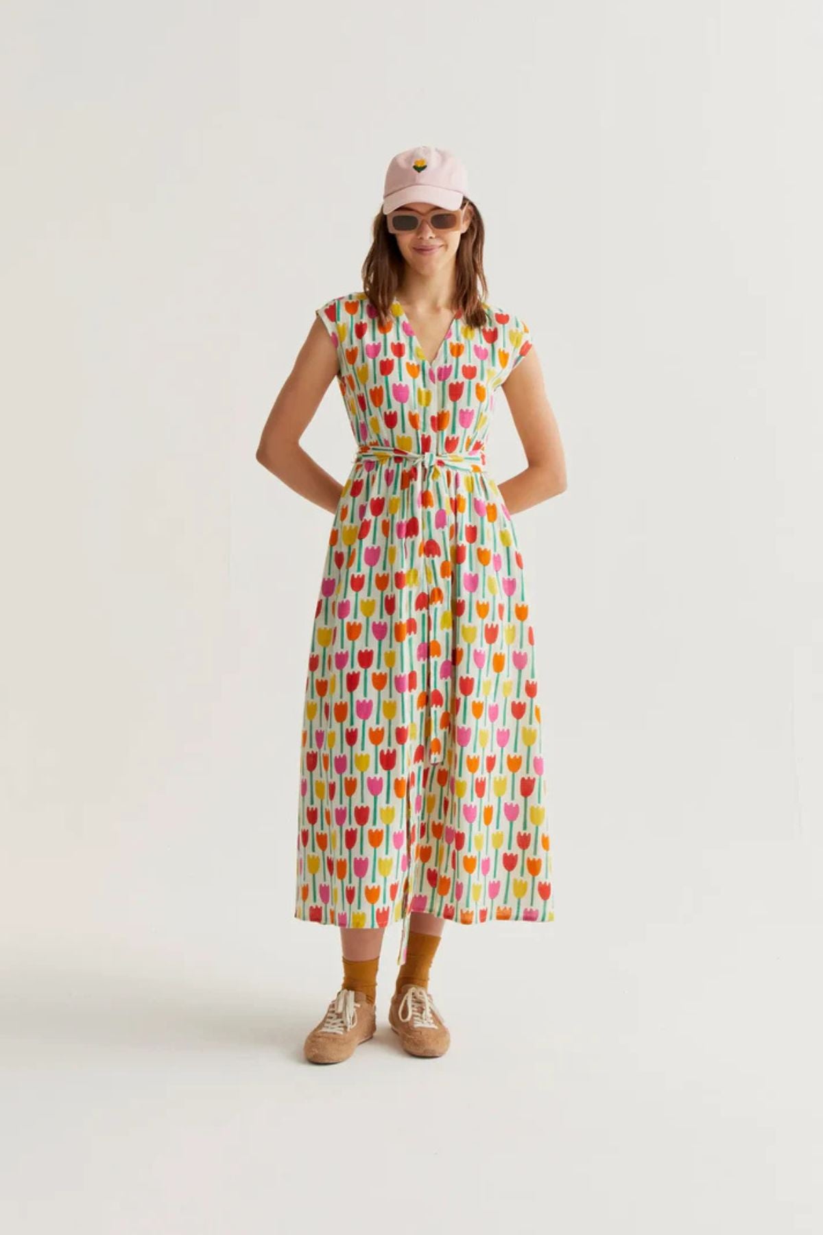 Compania Fantastica - Long Tulip Print Dress