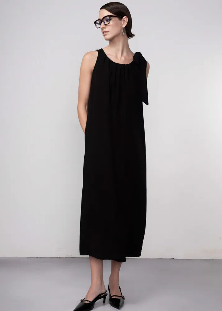 Haako - High Neck Dress - Black