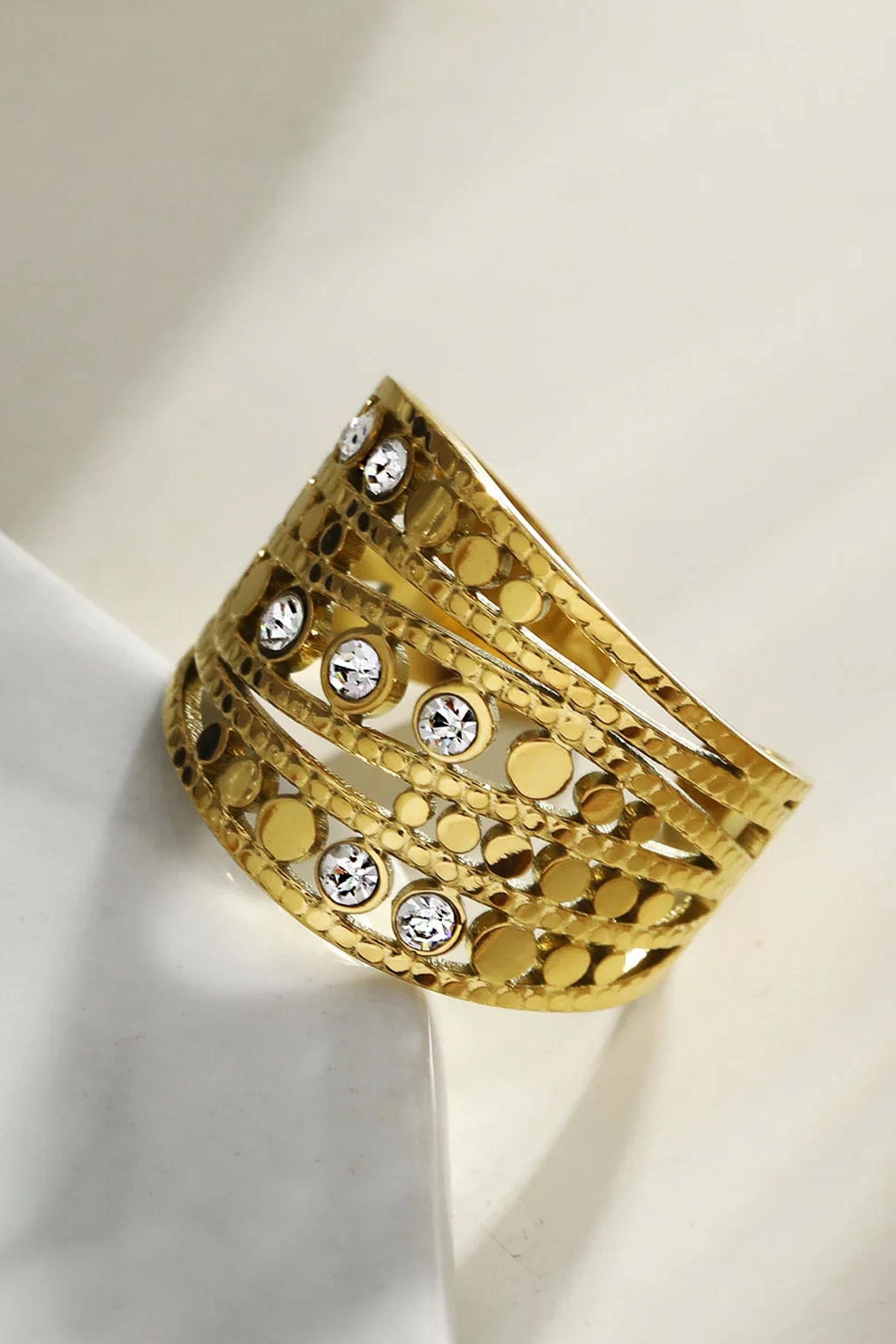 Hackney Nine- BUENA Multi Banded with Zirconia Stacked Ring