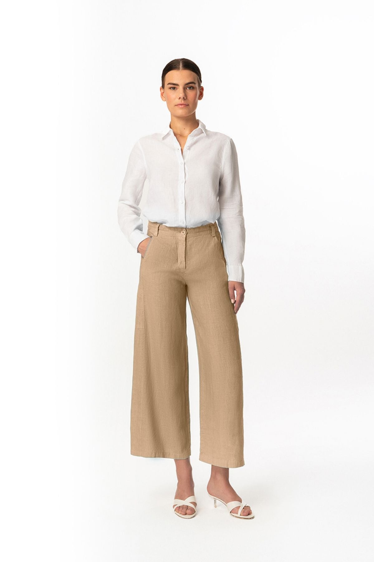 Haris Cotton - Linen Pants - In Beach Sand