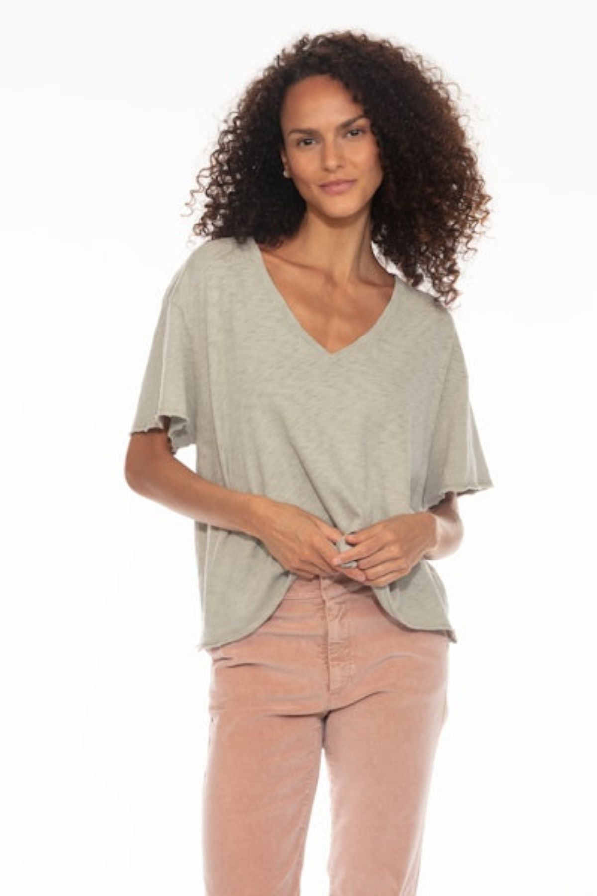 Hello Nite - Charlie V-Neck - Boyfriend Tee