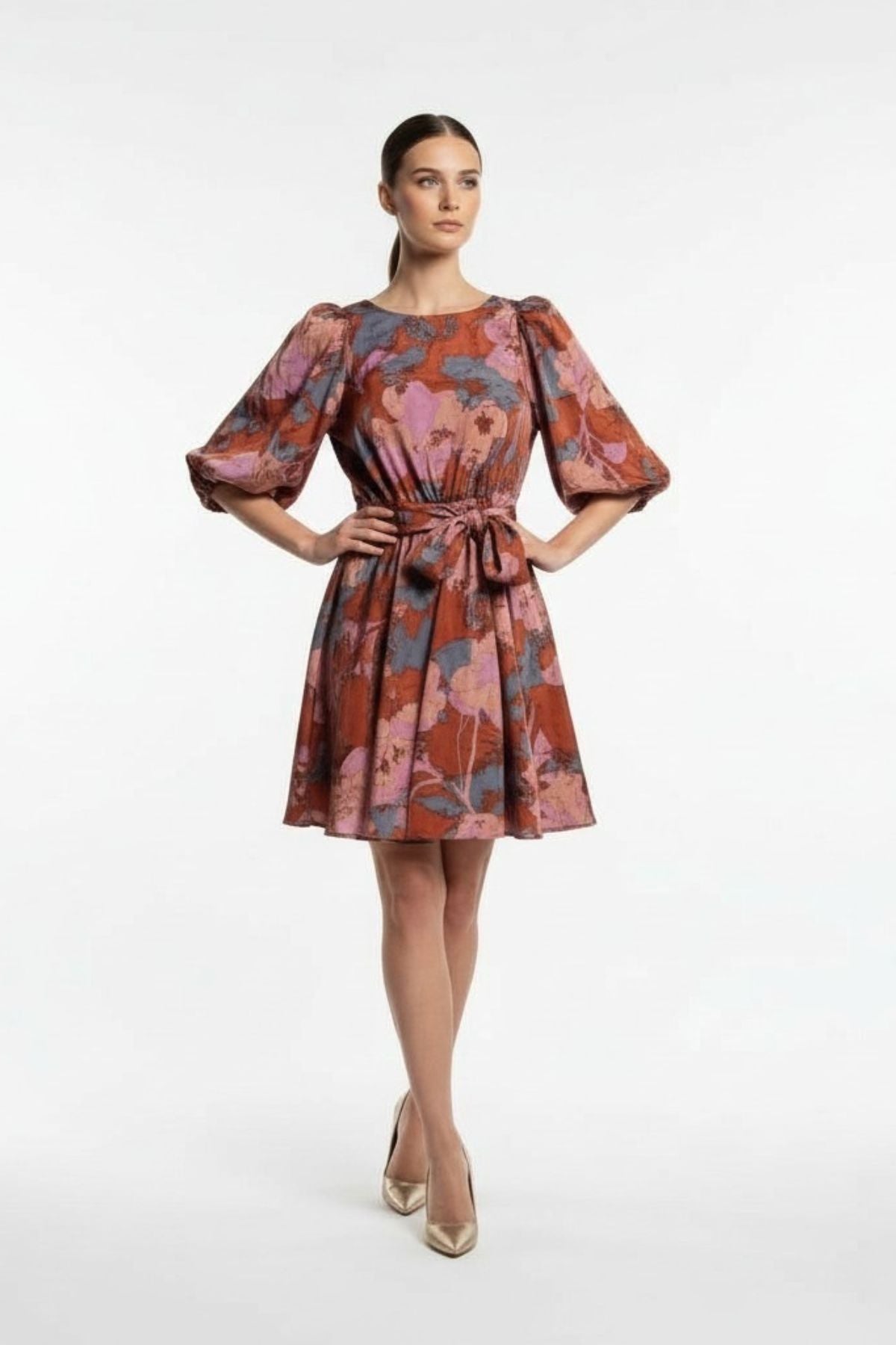 Ivido Floral Short Dress