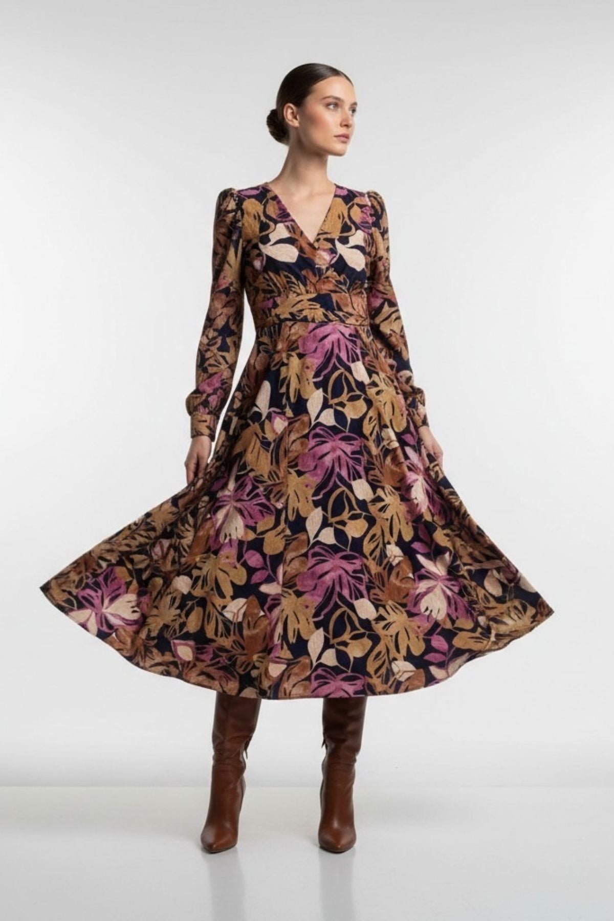 Ivido Purple floral dress