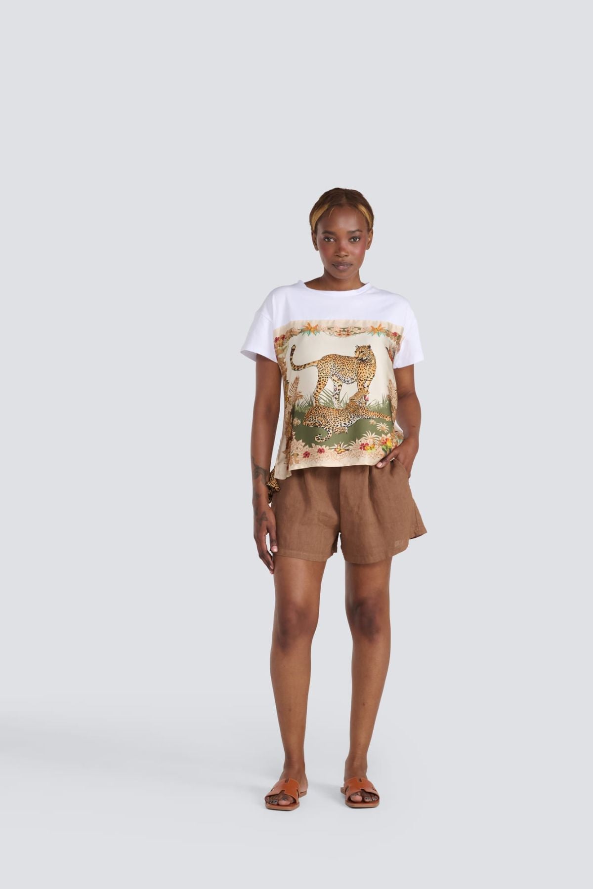 Jessica Laura - Linen Short - Tabacco