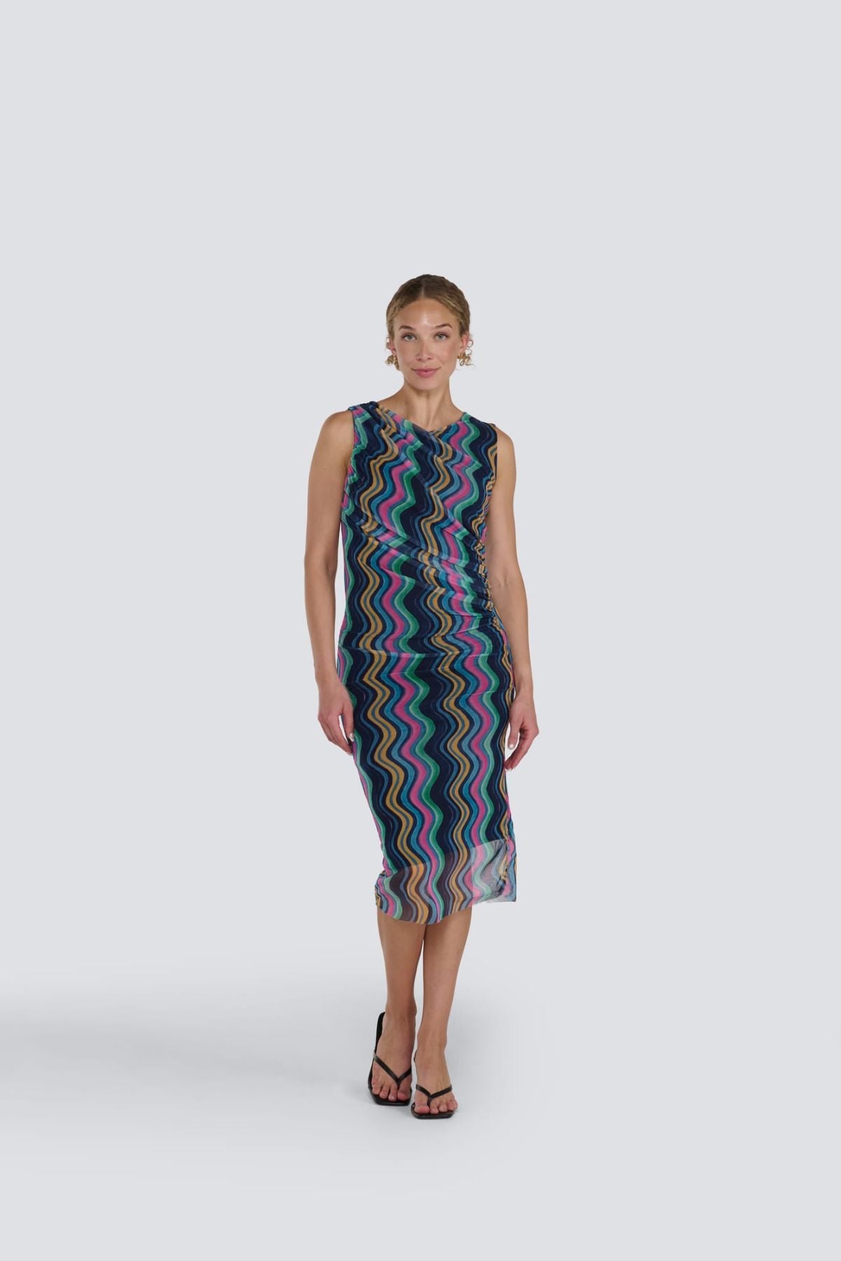 Jessica Laura - Mesh Print Dress - Navy