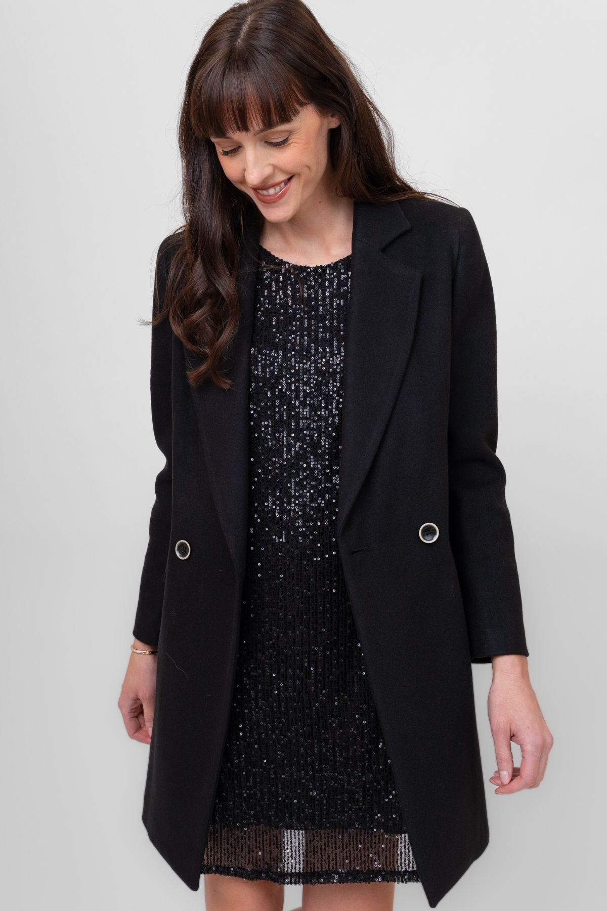 Me & Gee - Black Coat - With Elegant Buttons