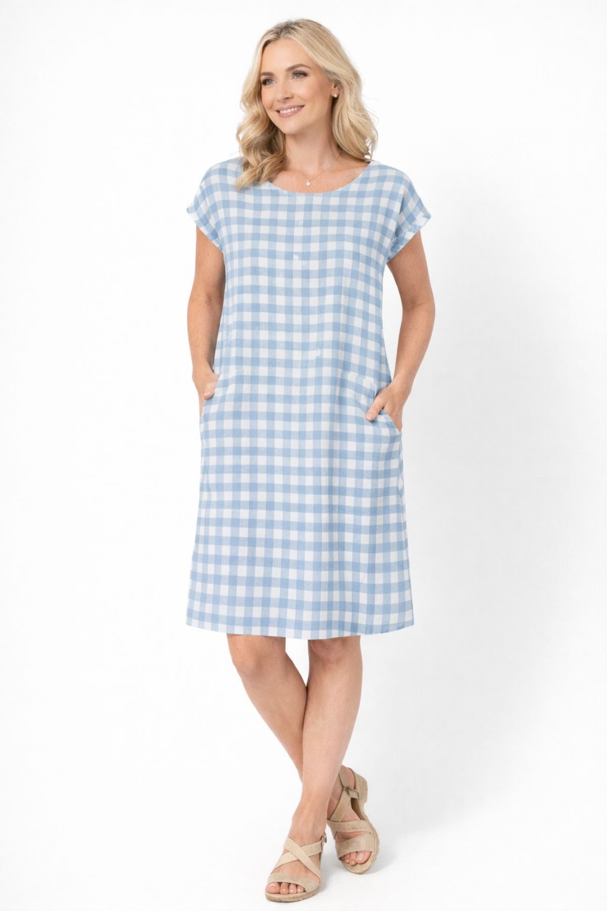 Me & Gee - Dress - Checkered Cloud
