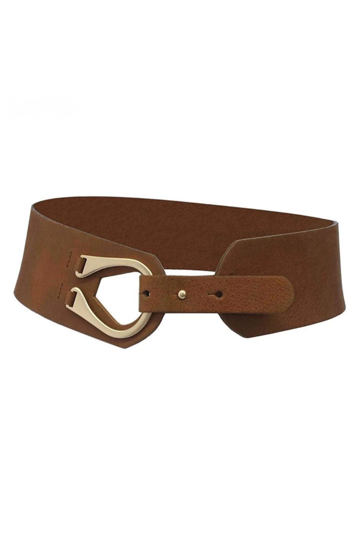 Medike Landes Inc - Wide Statement Belt - Cognac & Black