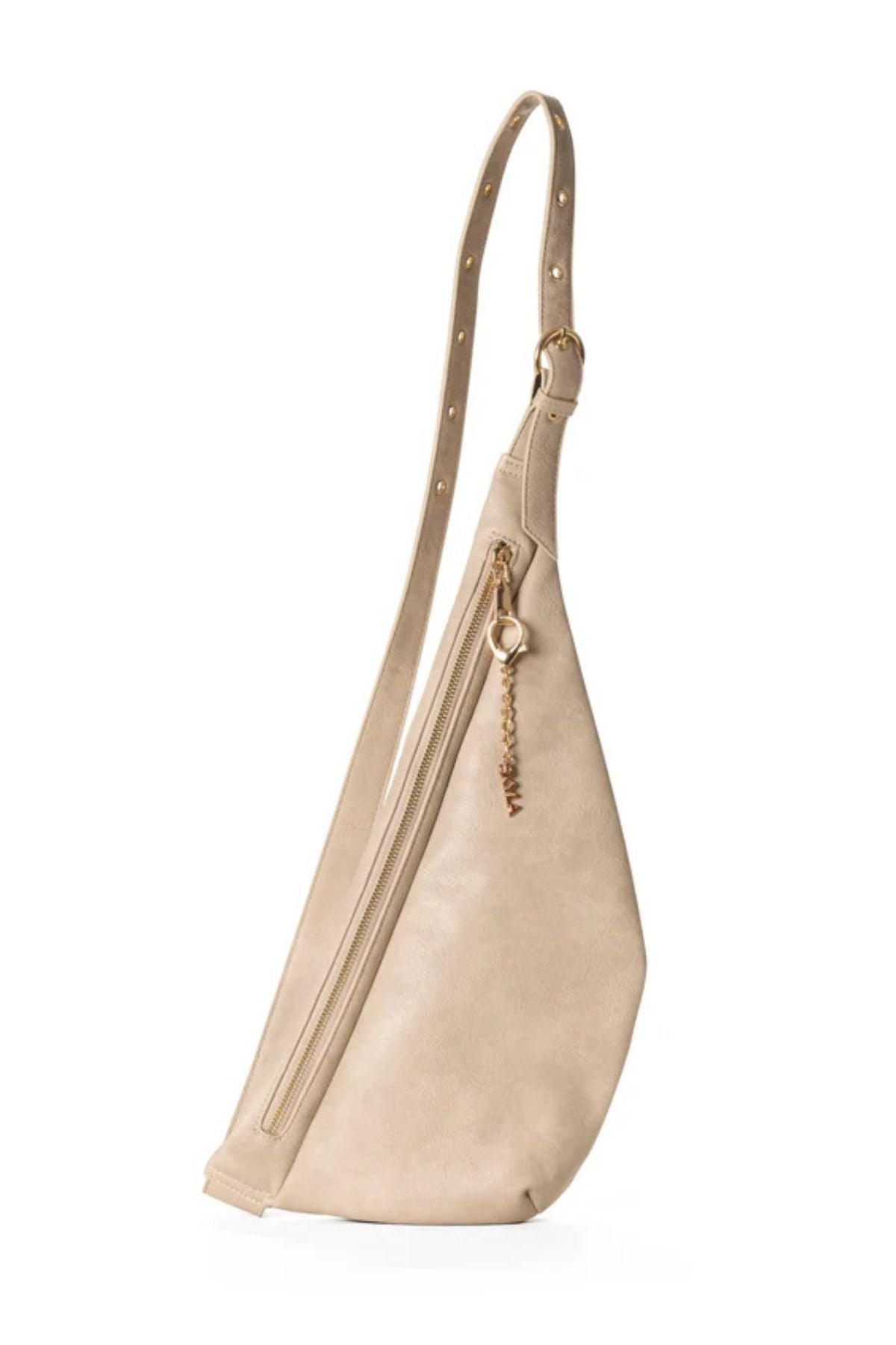 Skyla - Eve Vegan Crossbody Belt Bag - Sand/Cognac/Black