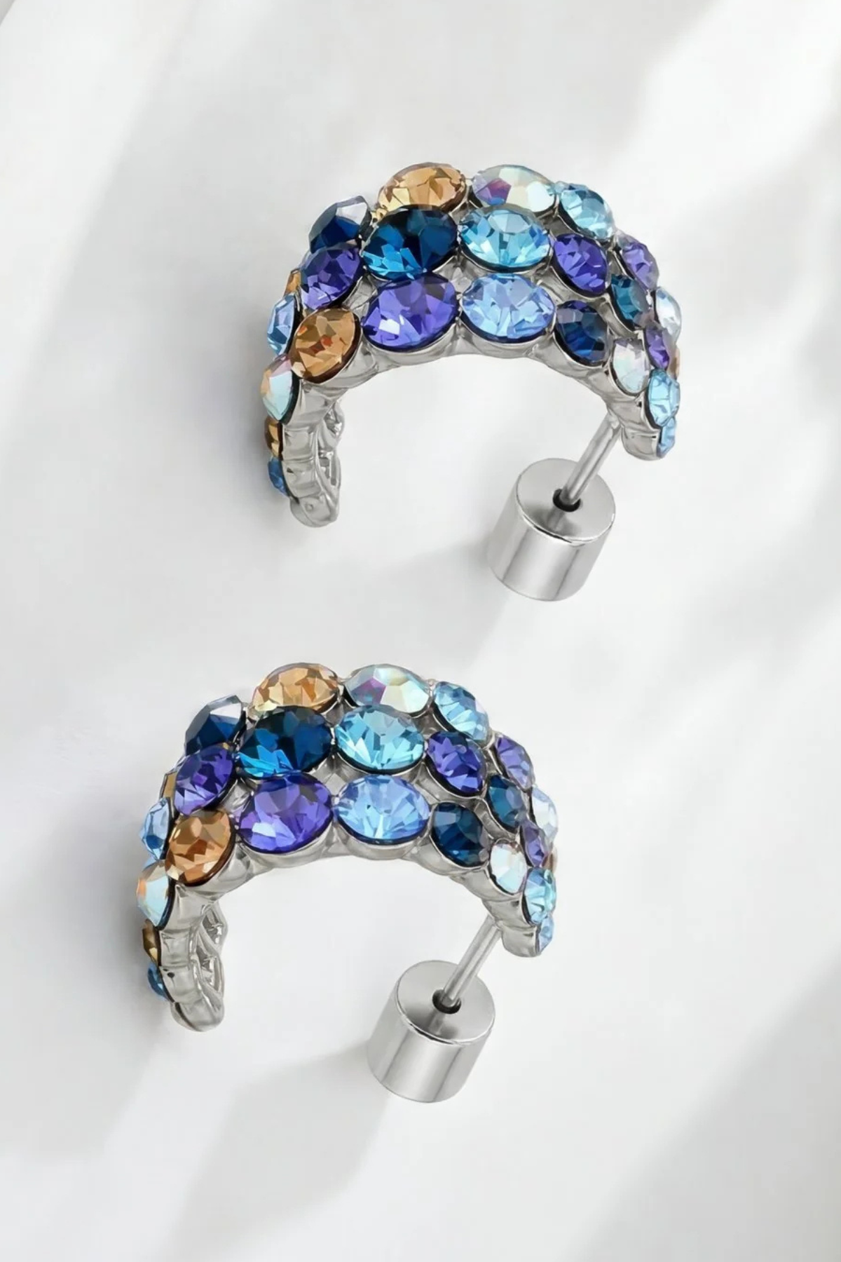 Valentine Rouge - Blue Mix Swarovski earrings