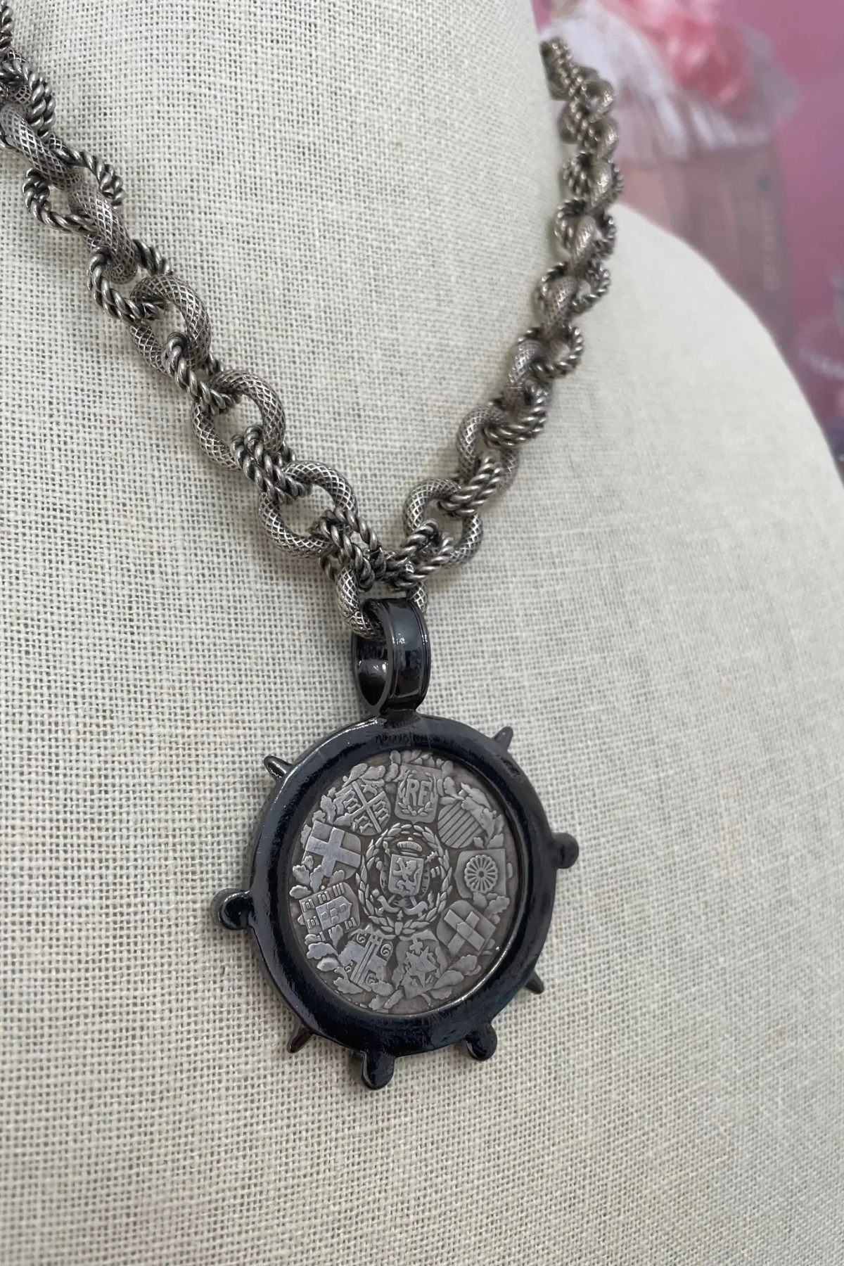 Valentine Rouge - Victory Angel - Gun Metal Necklace