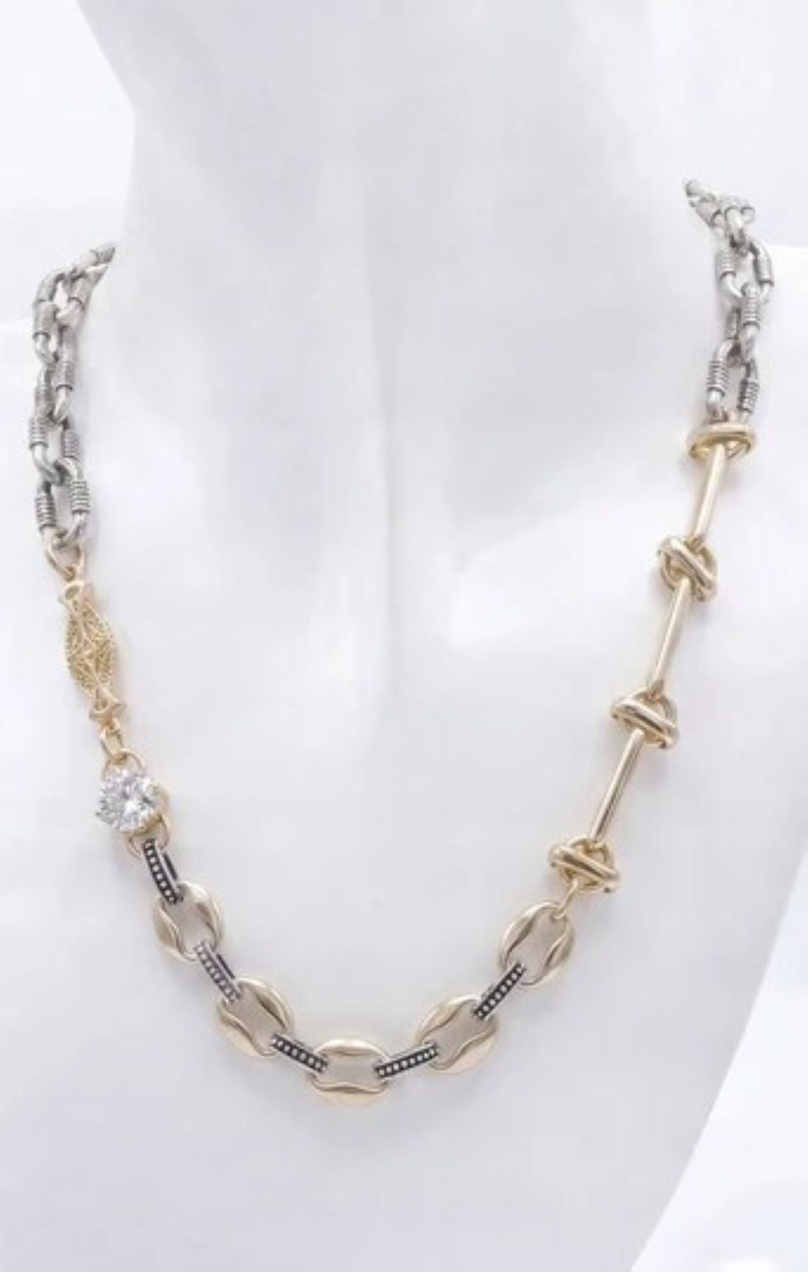 Valentine Rouge - Multi Chain 2 Tone Necklace